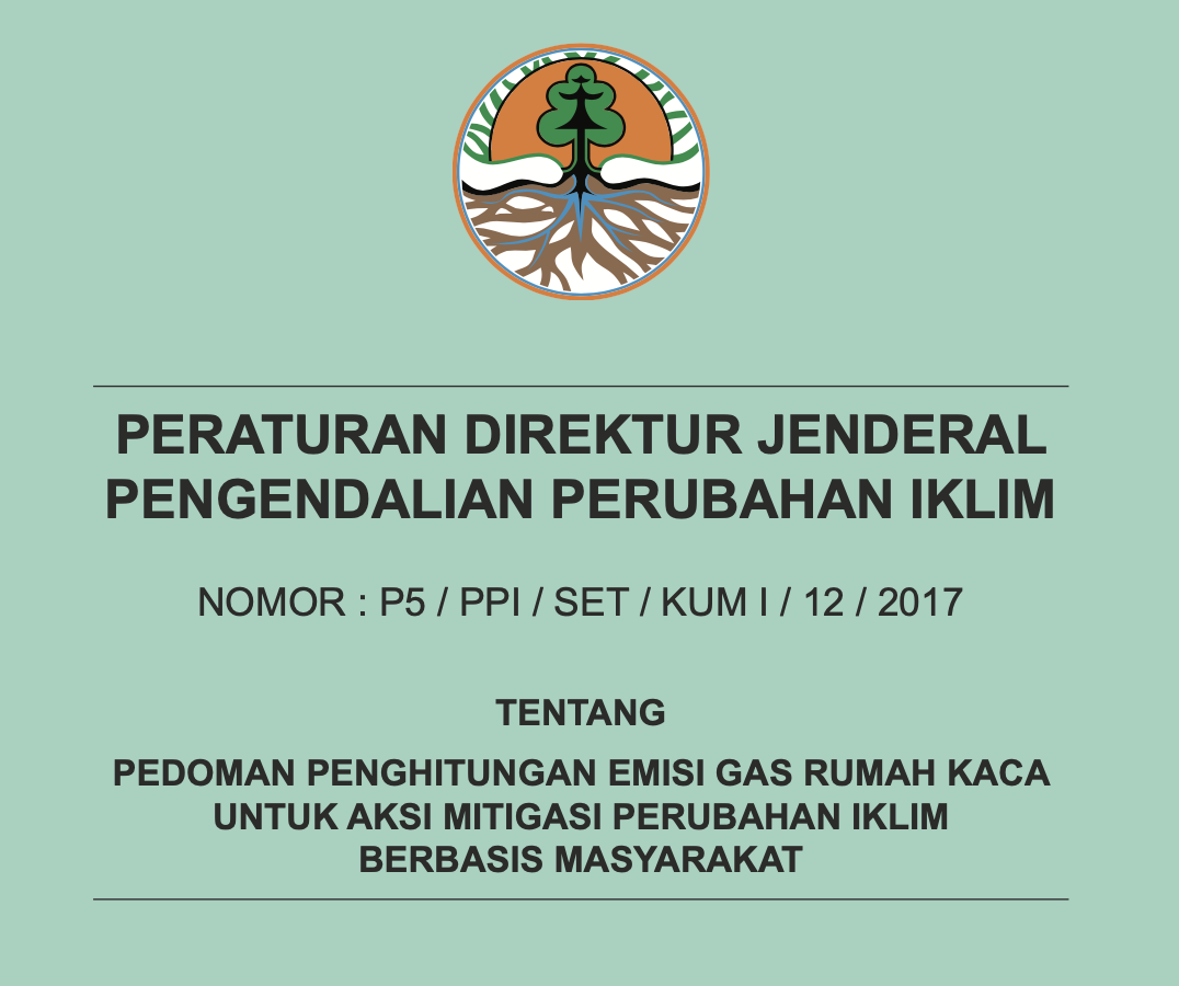 PEDOMAN PENGHITUNGAN EMISI GAS RUMAH KACA UNTUK AKSI MITIGASI PERUBAHAN IKLIM BERBASIS MASYARAKAT